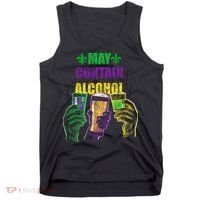 May Contain Alcohol Mardi Gras Tank Top thumb 0