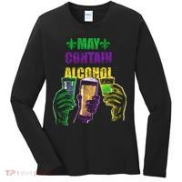 May Contain Alcohol Mardi Gras Women's Long Sleeve Shirt thumb 0