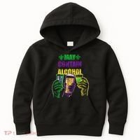 May Contain Alcohol Mardi Gras Kids Hoodie thumb 0