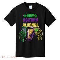 May Contain Alcohol Mardi Gras Kids T-Shirt thumb 0