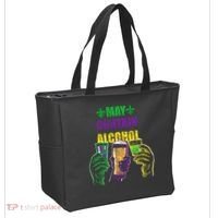 May Contain Alcohol Mardi Gras Tote Bag thumb 2
