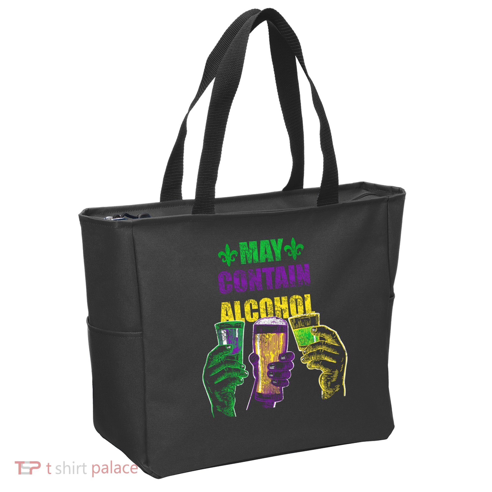 May Contain Alcohol Mardi Gras Tote Bag