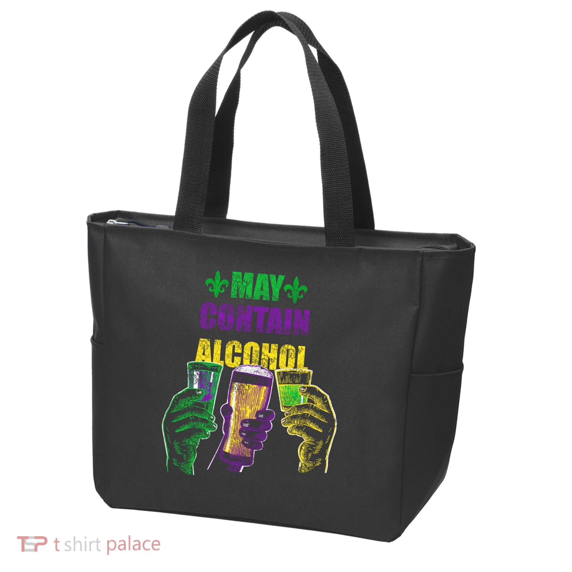 May Contain Alcohol Mardi Gras Tote Bag
