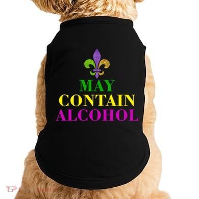 May Contain Alcohol Mardi Gras Spaid Doggie Tank