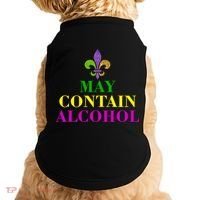 May Contain Alcohol Mardi Gras Spaid Doggie Tank thumb 0