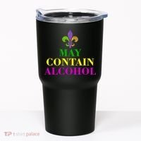 May Contain Alcohol Mardi Gras Spaid Tumbler thumb 0