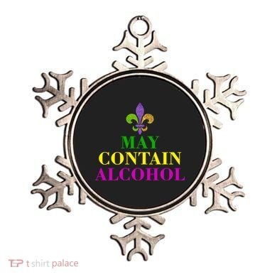 May Contain Alcohol Mardi Gras Spaid Ornament