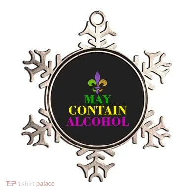 May Contain Alcohol Mardi Gras Spaid Ornament