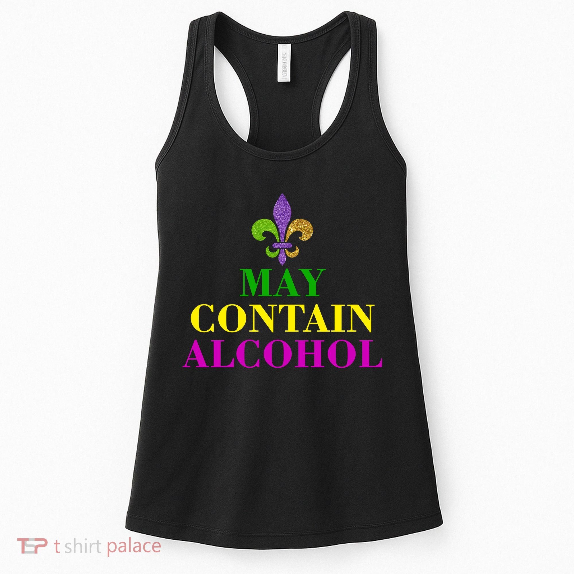 May Contain Alcohol Mardi Gras Spaid Women's Tank Top