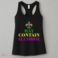 May Contain Alcohol Mardi Gras Spaid Women's Tank Top thumb 3
