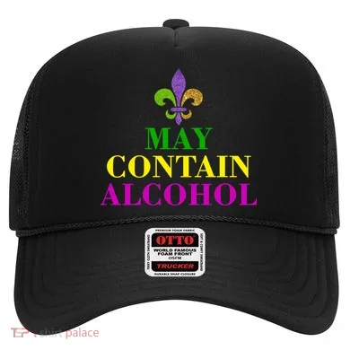 May Contain Alcohol Mardi Gras Spaid Hat
