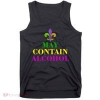 May Contain Alcohol Mardi Gras Spaid Tank Top thumb 0