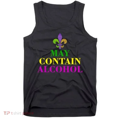 May Contain Alcohol Mardi Gras Spaid Tank Top