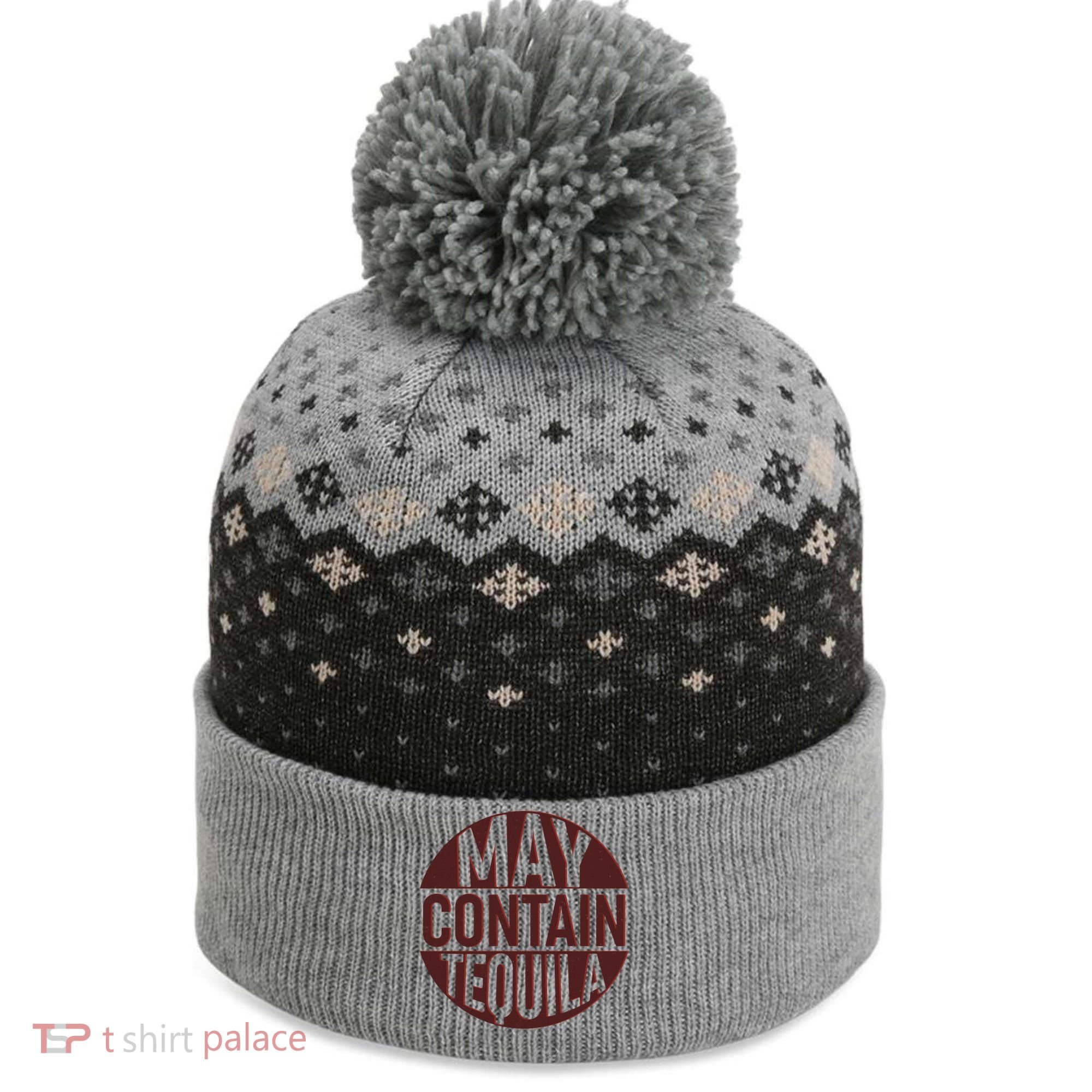 May Contain Tequila The Baniff Cuffed Pom Beanie
