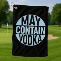 May Contain Vodka Golf Towel thumb 1
