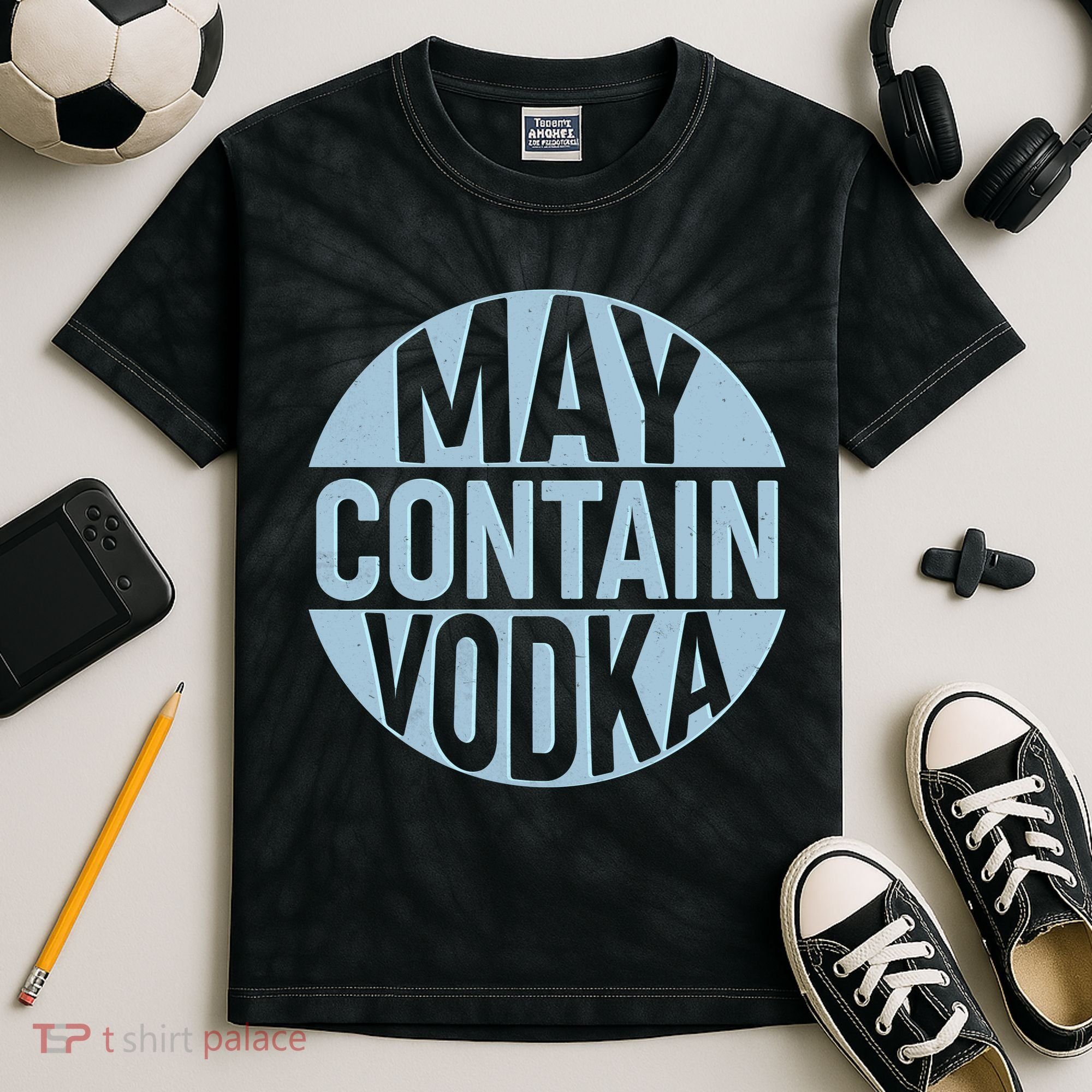 May Contain Vodka Kids Tie-Dye T-Shirt