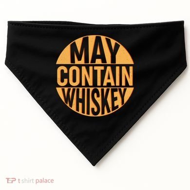 May Contain Whiskey USA-Made Doggie Bandana