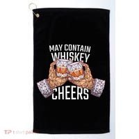 May Contain Whiskey Cheers Golf Towel thumb 0