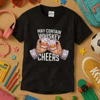 May Contain Whiskey Cheers Kids T-Shirt thumb 3