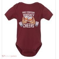 May Contain Whiskey Cheers Baby Bodysuit thumb 0