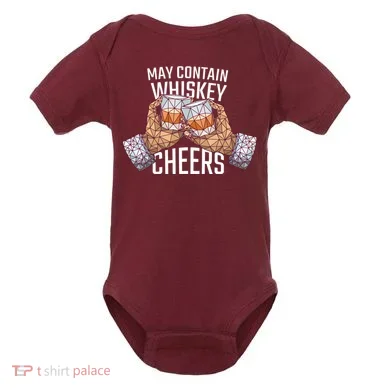 May Contain Whiskey Cheers Baby Bodysuit