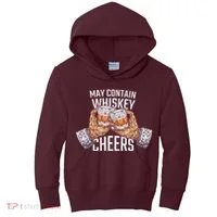 May Contain Whiskey Cheers Kids Hoodie thumb 0