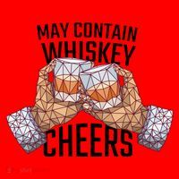 May Contain Whiskey Cheers Santa Hat thumb 1