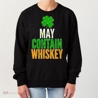 May Contain Whiskey Funny St Patricks Day Women's Sweatshirt thumb 0