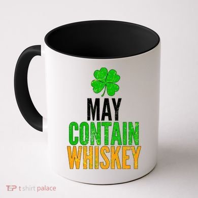 May Contain Whiskey Funny St Patricks Day Coffee Mug