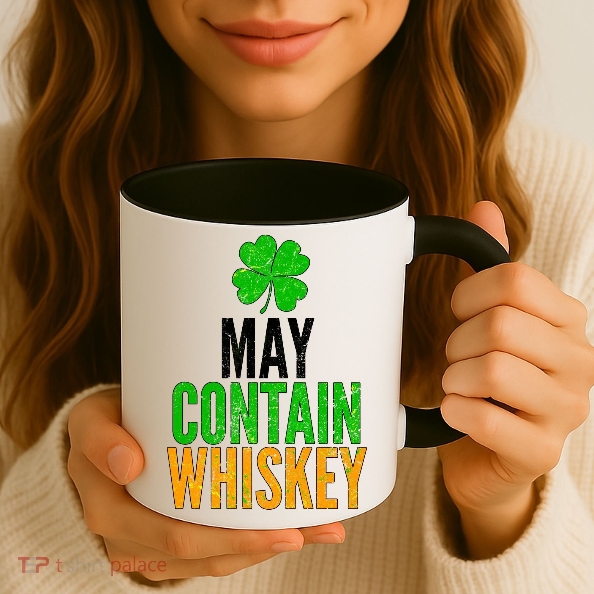 May Contain Whiskey Funny St Patricks Day Coffee Mug