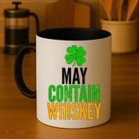May Contain Whiskey Funny St Patricks Day Coffee Mug thumb 4
