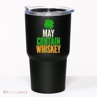 May Contain Whiskey Funny St Patricks Day Tumbler thumb 0