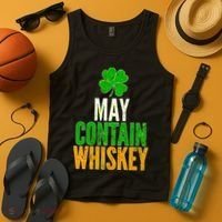 May Contain Whiskey Funny St Patricks Day Tank Top thumb 4