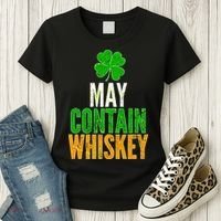 May Contain Whiskey Funny St Patricks Day Women's T-Shirt thumb 3