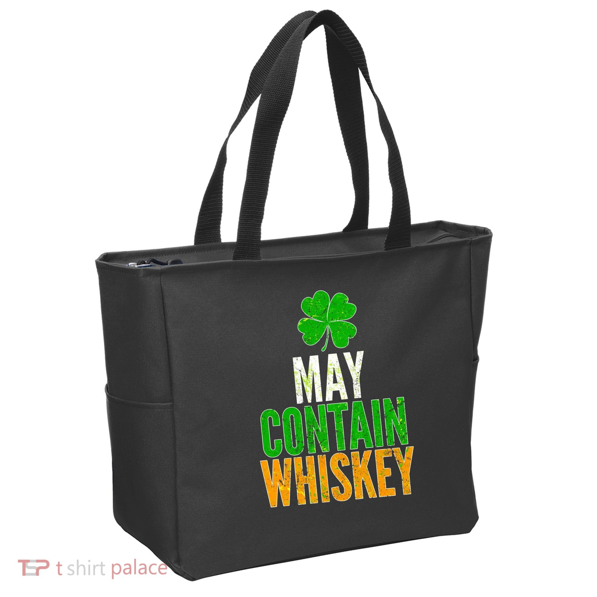 May Contain Whiskey Funny St Patricks Day Tote Bag