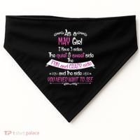 May Girl Sweet But Crazy Funny Birthday USA-Made Doggie Bandana thumb 0