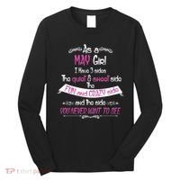 May Girl Sweet But Crazy Funny Birthday Long Sleeve Shirt thumb 0