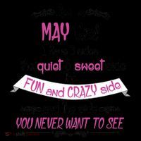May Girl Sweet But Crazy Funny Birthday Coffee Mug thumb 5