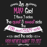 May Girl Sweet But Crazy Funny Birthday Beanie thumb 2