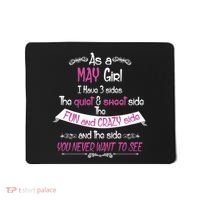 May Girl Sweet But Crazy Funny Birthday Mousepad thumb 0