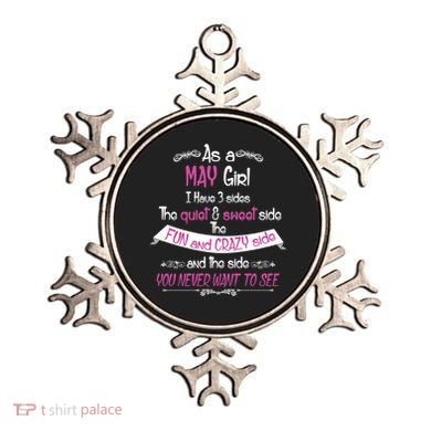 May Girl Sweet But Crazy Funny Birthday Ornament