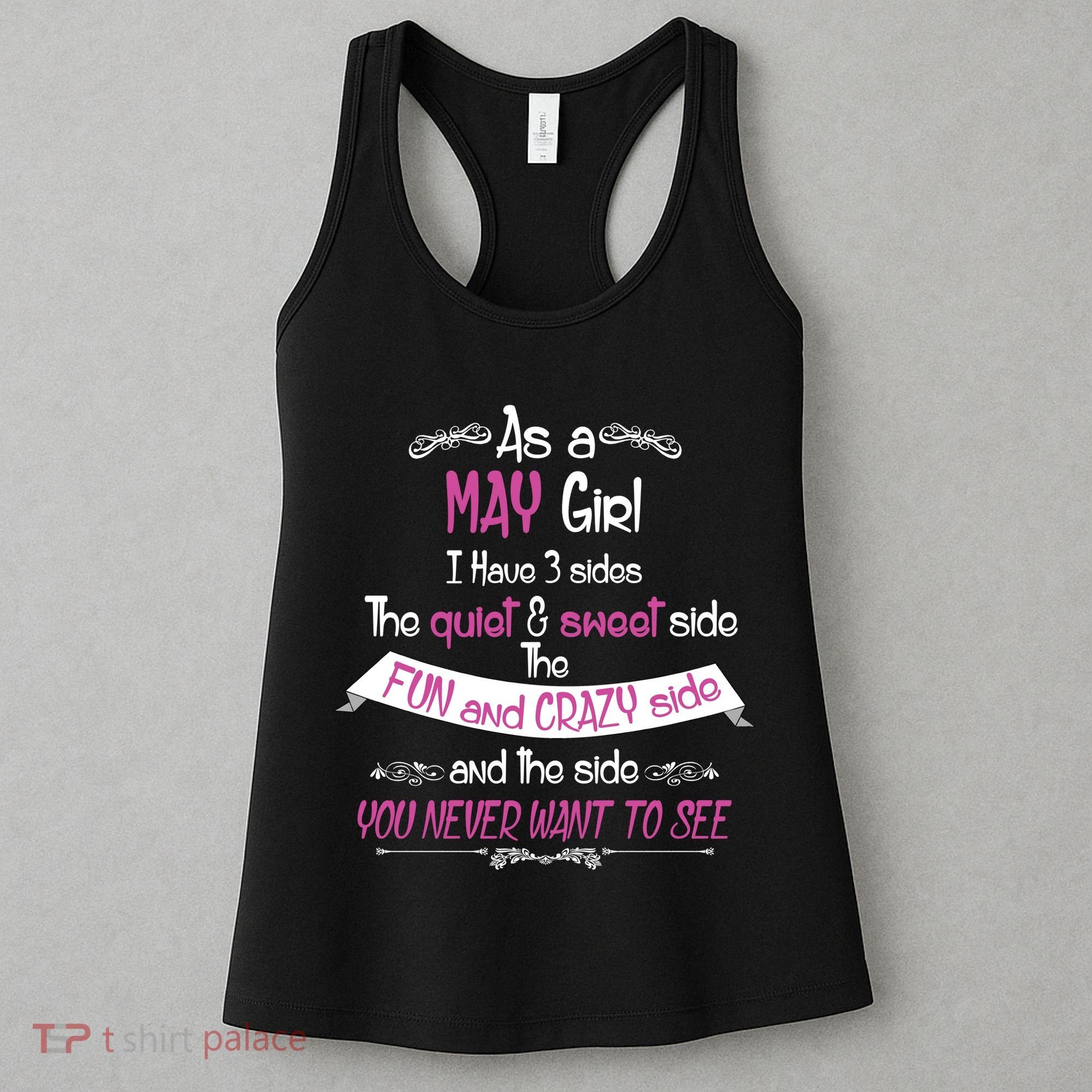 May Girl Sweet But Crazy Funny Birthday Women's Tank Top