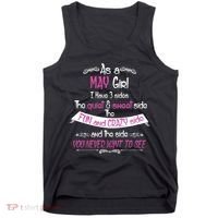 May Girl Sweet But Crazy Funny Birthday Tank Top thumb 0