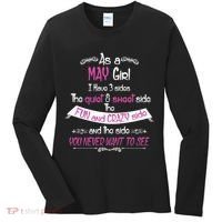 May Girl Sweet But Crazy Funny Birthday Women's Long Sleeve Shirt thumb 0