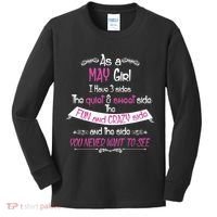 May Girl Sweet But Crazy Funny Birthday Kids Long Sleeve Shirt thumb 0