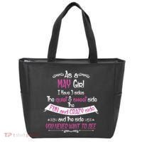 May Girl Sweet But Crazy Funny Birthday Tote Bag thumb 0