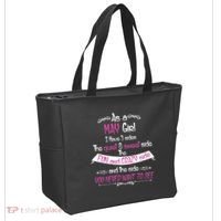 May Girl Sweet But Crazy Funny Birthday Tote Bag thumb 2