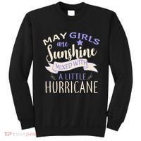 May Girls Are Sunshine Mixed With Hurricane Sweatshirt thumb 0