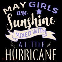 May Girls Are Sunshine Mixed With Hurricane Women's Hoodie thumb 2