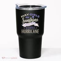 May Girls Are Sunshine Mixed With Hurricane Tumbler thumb 0
